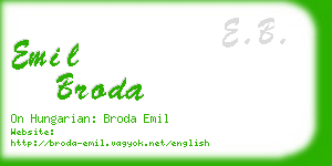 emil broda business card